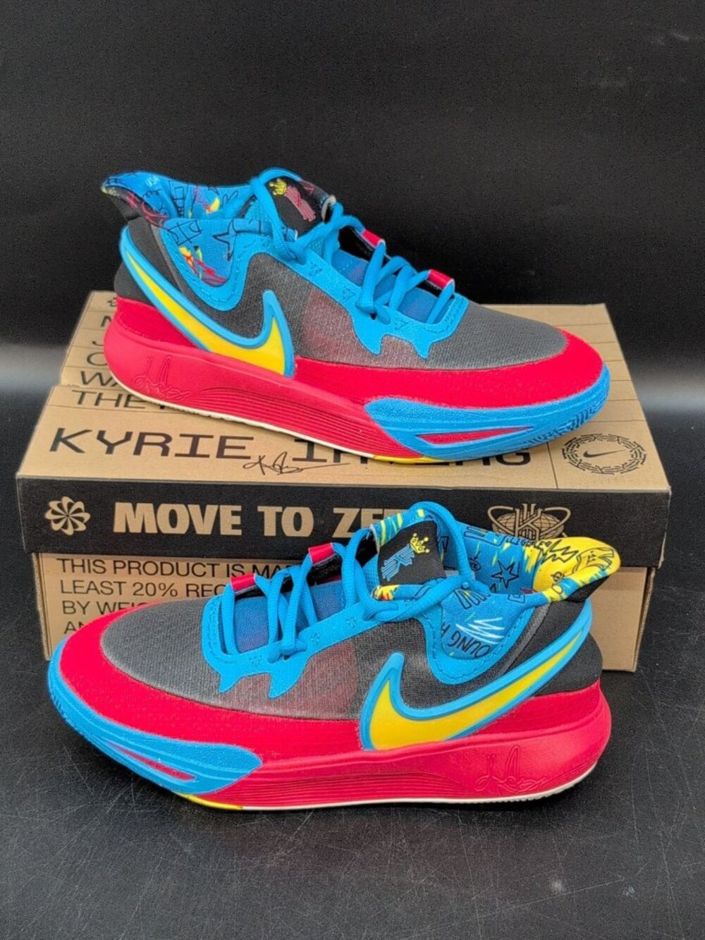 Nike Kyrie 8 GO SE GS Youth Kids Basketball Shoes US 5.5Y Black Tour Yellow